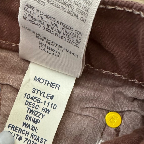 MOTHER Jeans SNACKS! High Waisted Twizzy Skimp in French Roast size 26 - Picture 9 of 11